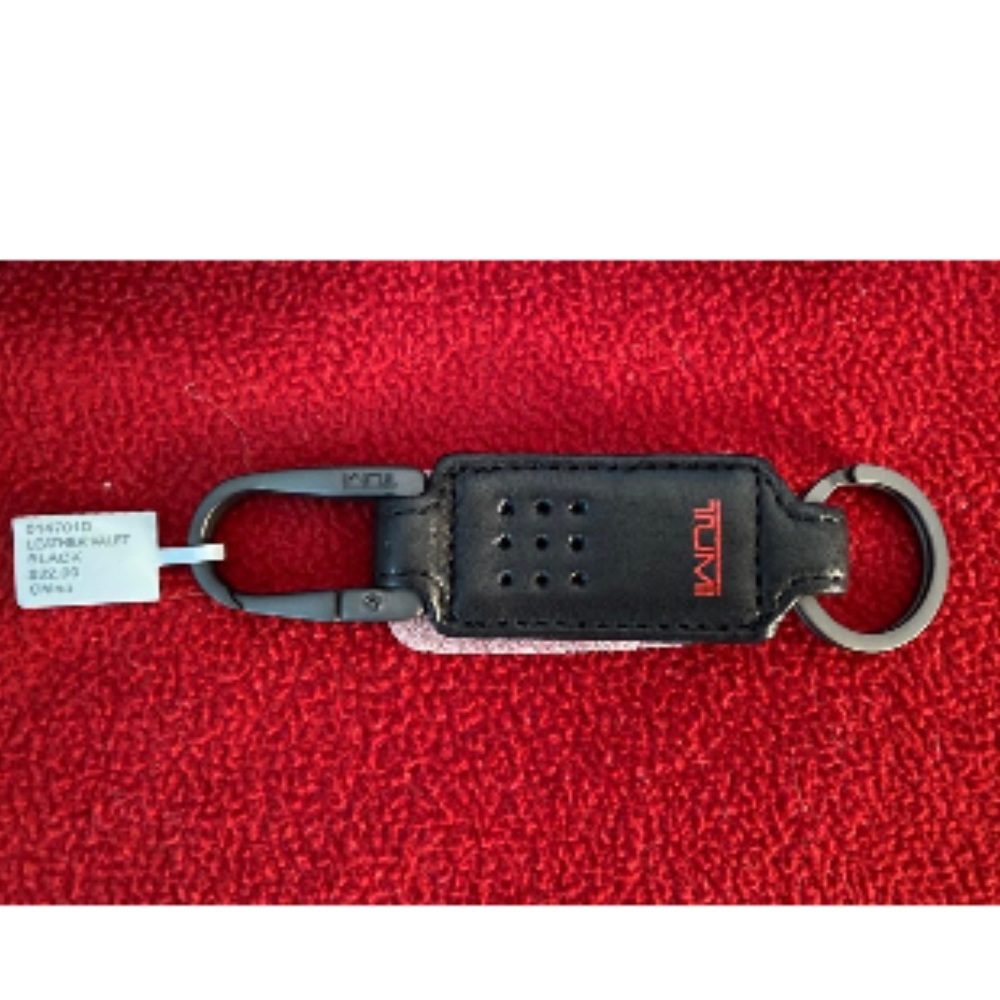 ISO TUMI leather valet keychain